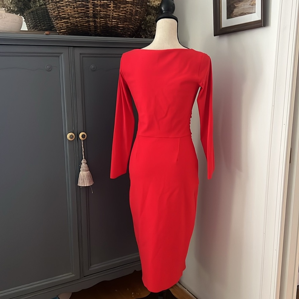 Chiara Boni Bow Waist Bodycon Midi Dress - Picture 3 of 5